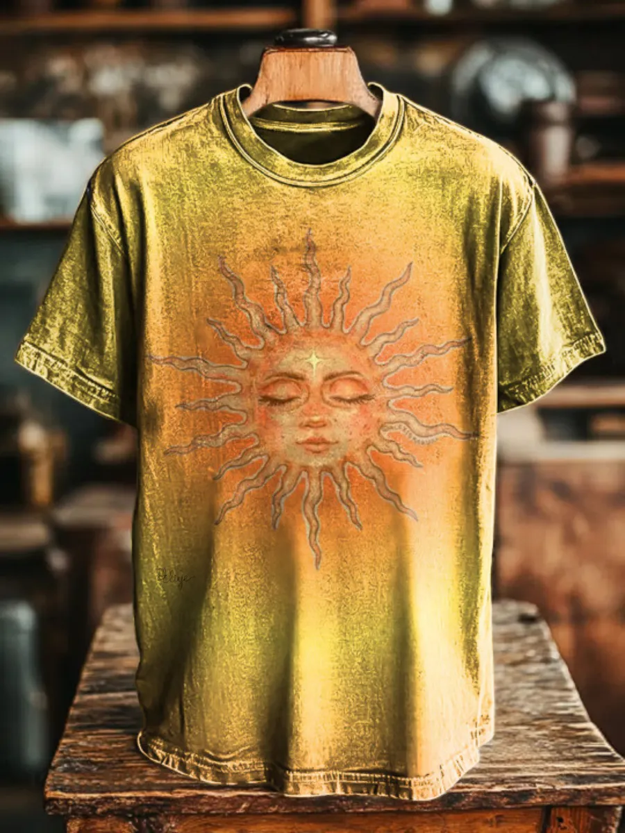 Men'S Retro Western Printed Casual T-Shirt