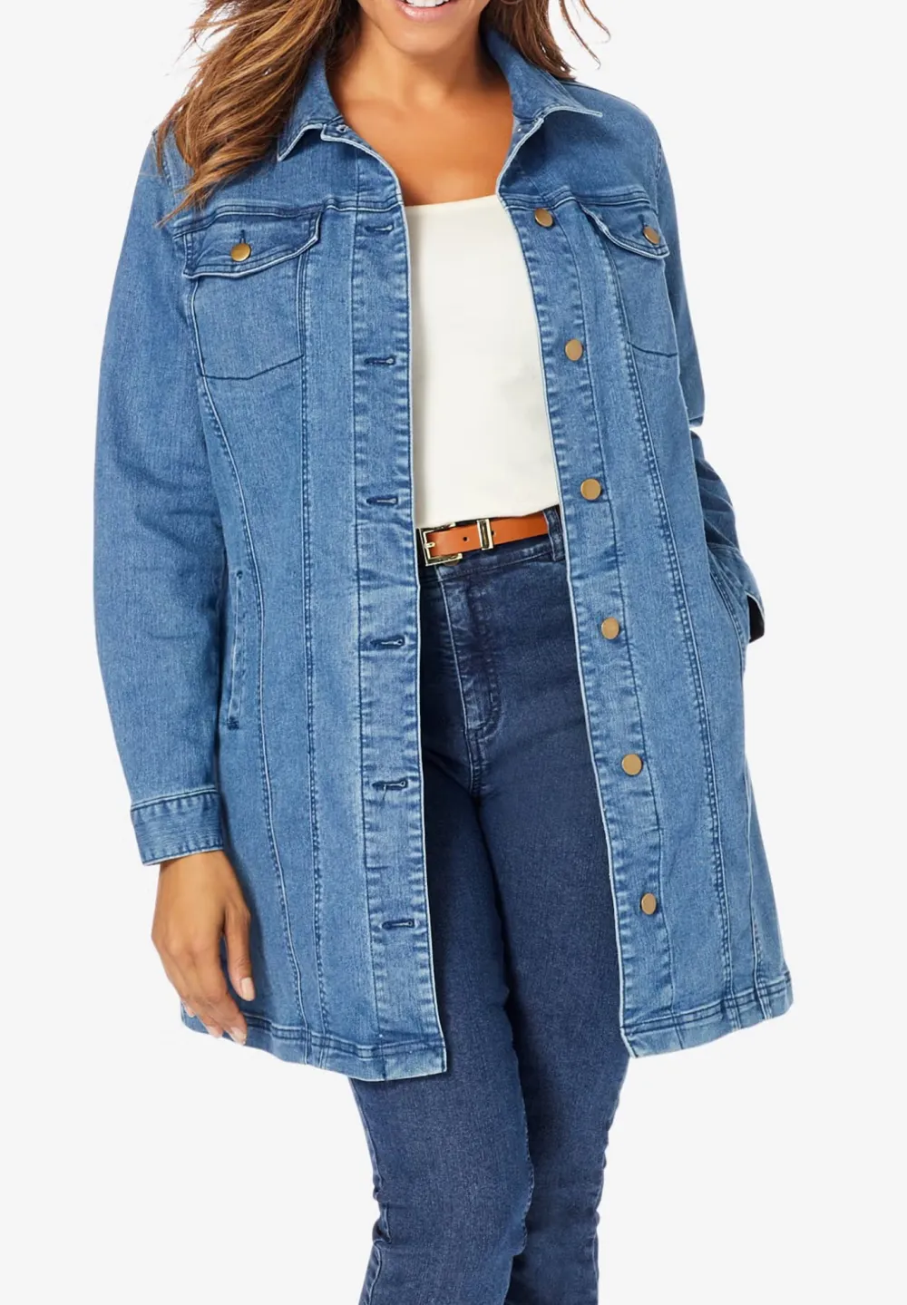 Solid Color Denim Jacket