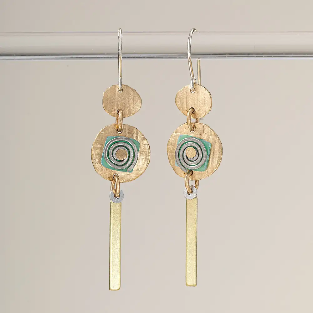 Clay Modern Swirl Drop Earrings