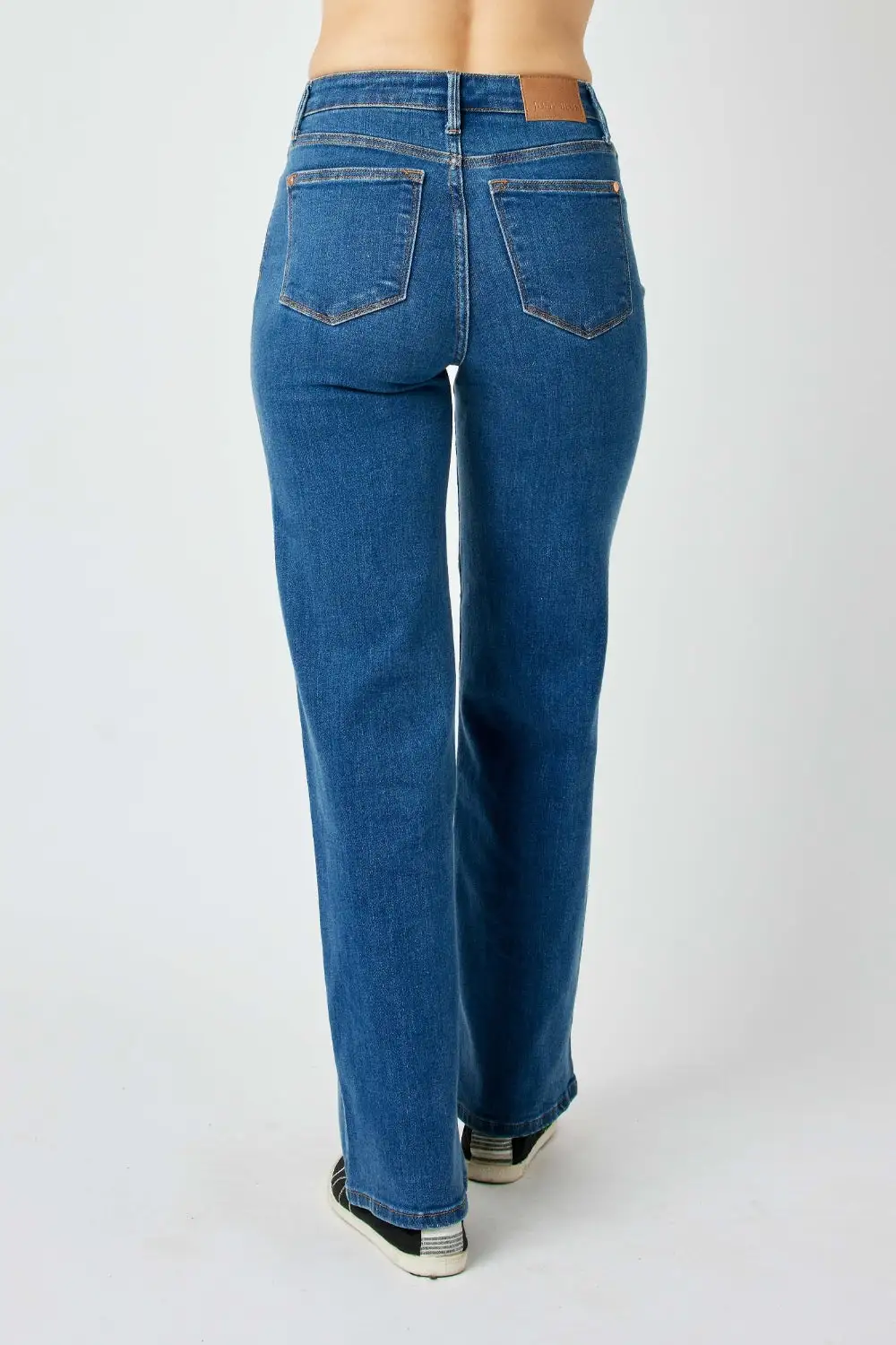 High Rise Straight Denim Jeans