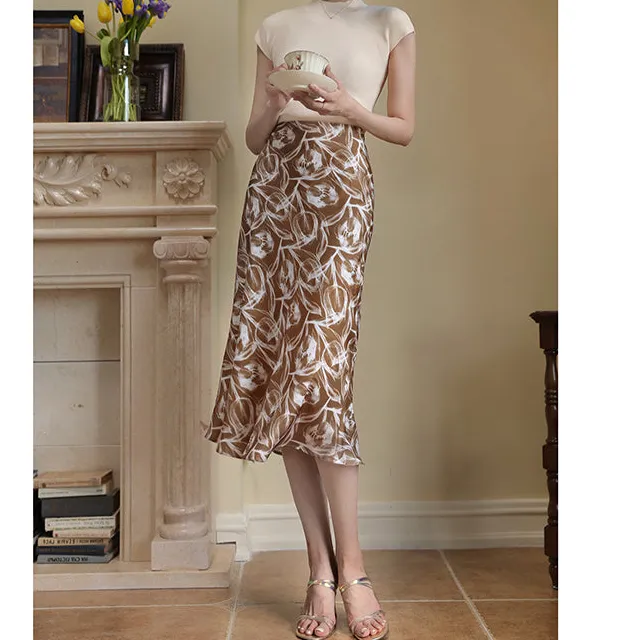 Minimal Movement Everyday Casual Polyester Skirt
