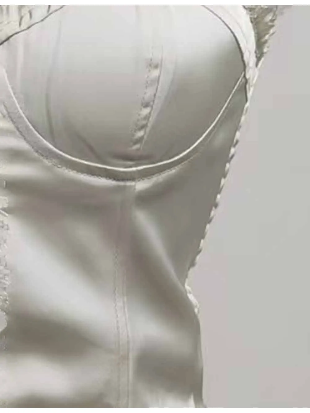 Ruffle Trim Corset Smocked Back Crop Cami Top
