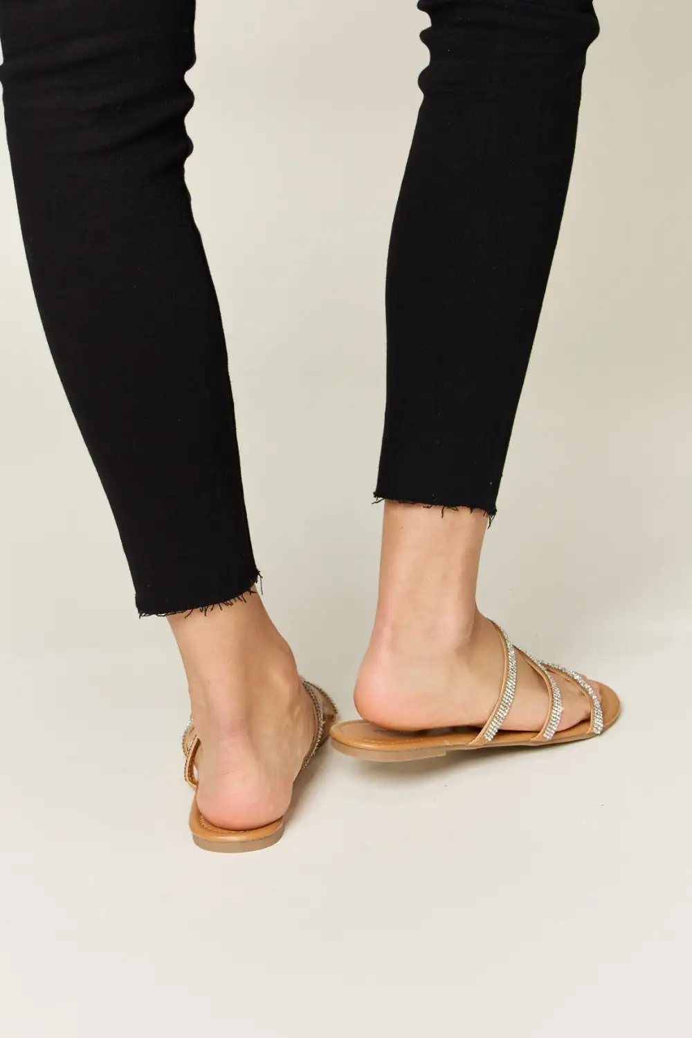 Rhinestone Flat Sandals
