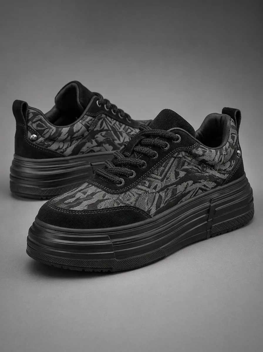 Men's Streetwear Abstract Graffiti Pattern Patterned Skate Shoes
