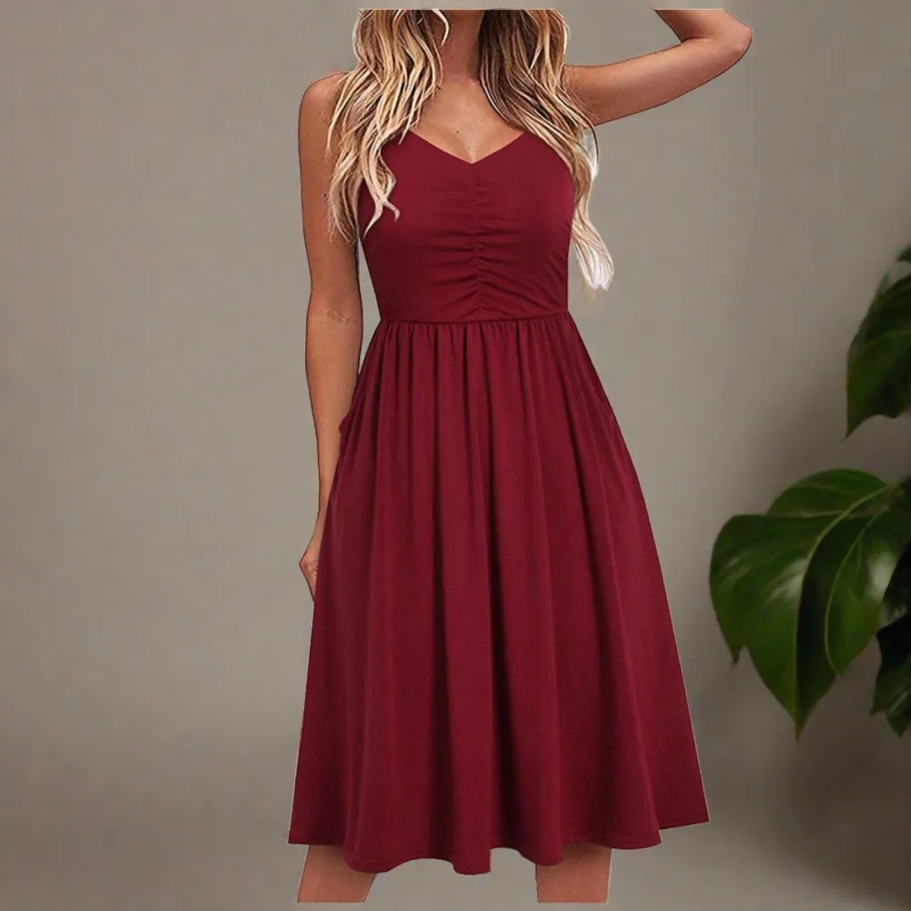 Women's Fitted Evening Midi Dress
