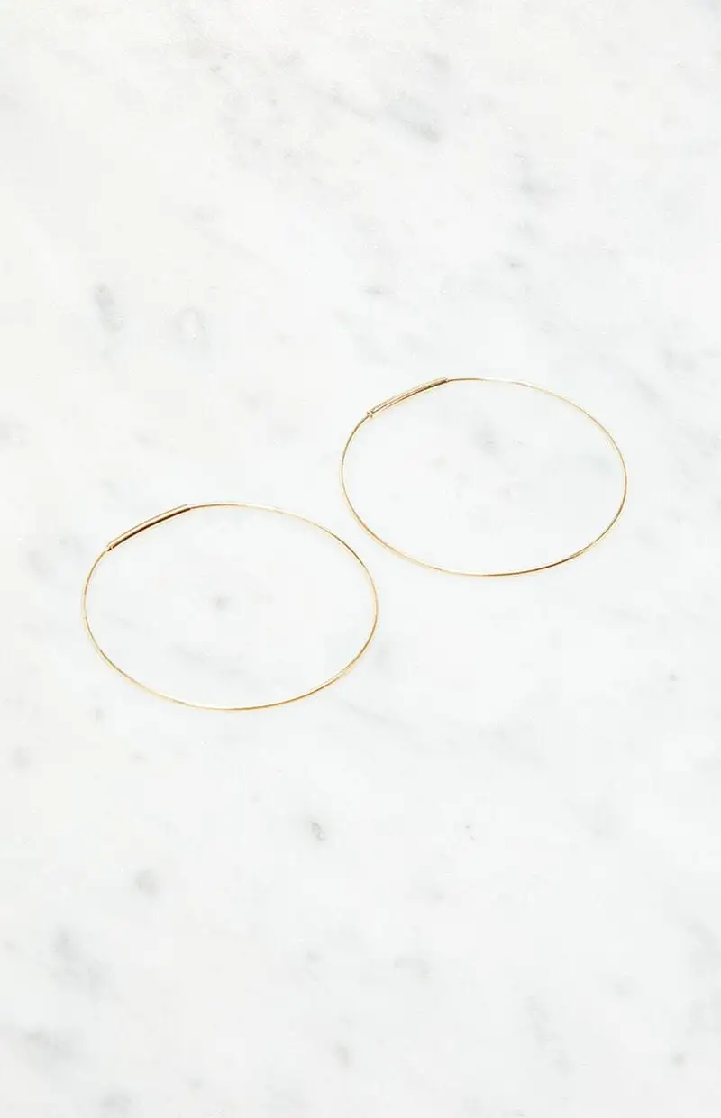 John Galt Thin Hoop Earrings