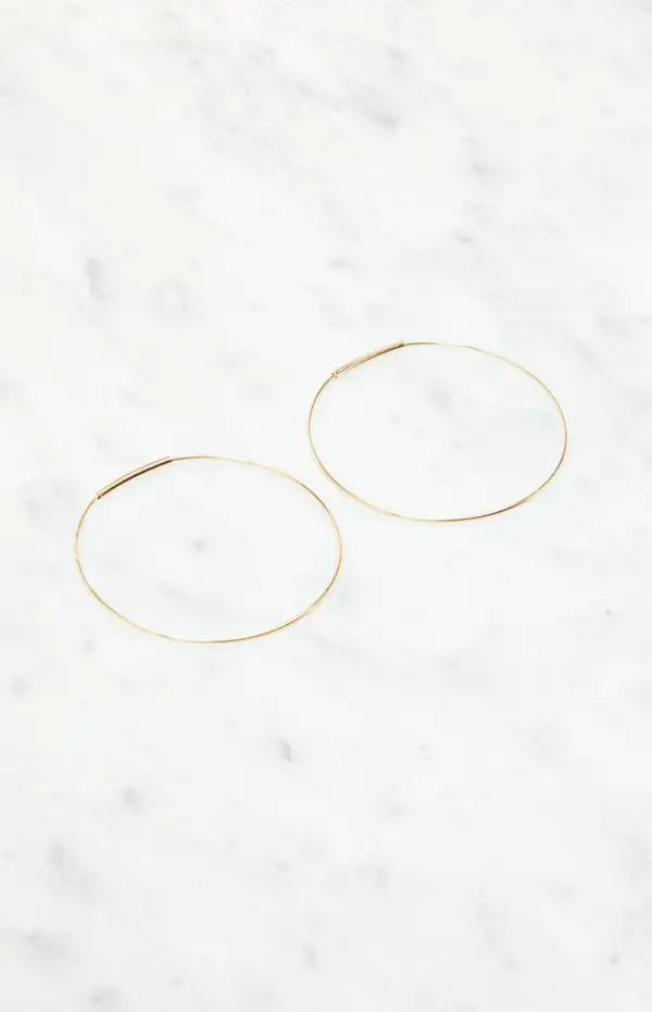 John Galt Thin Hoop Earrings