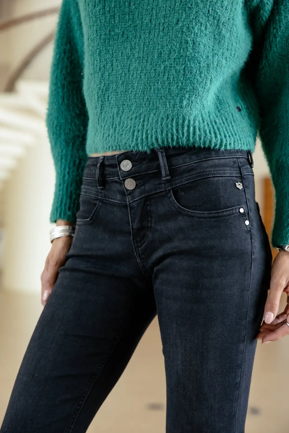 Women's Versatile Clean Denim Jeans