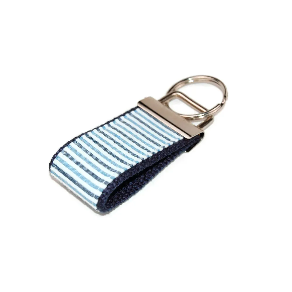 Seersucker Patterned Keychain
