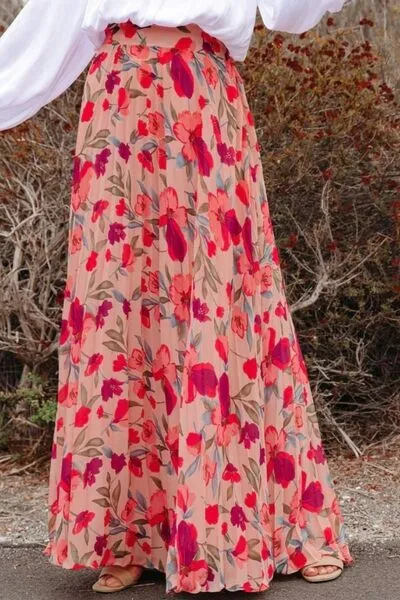 Pleated High Waist Skirt