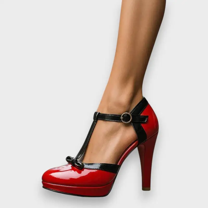 Platform Block Heel Vintage Classic Pumps