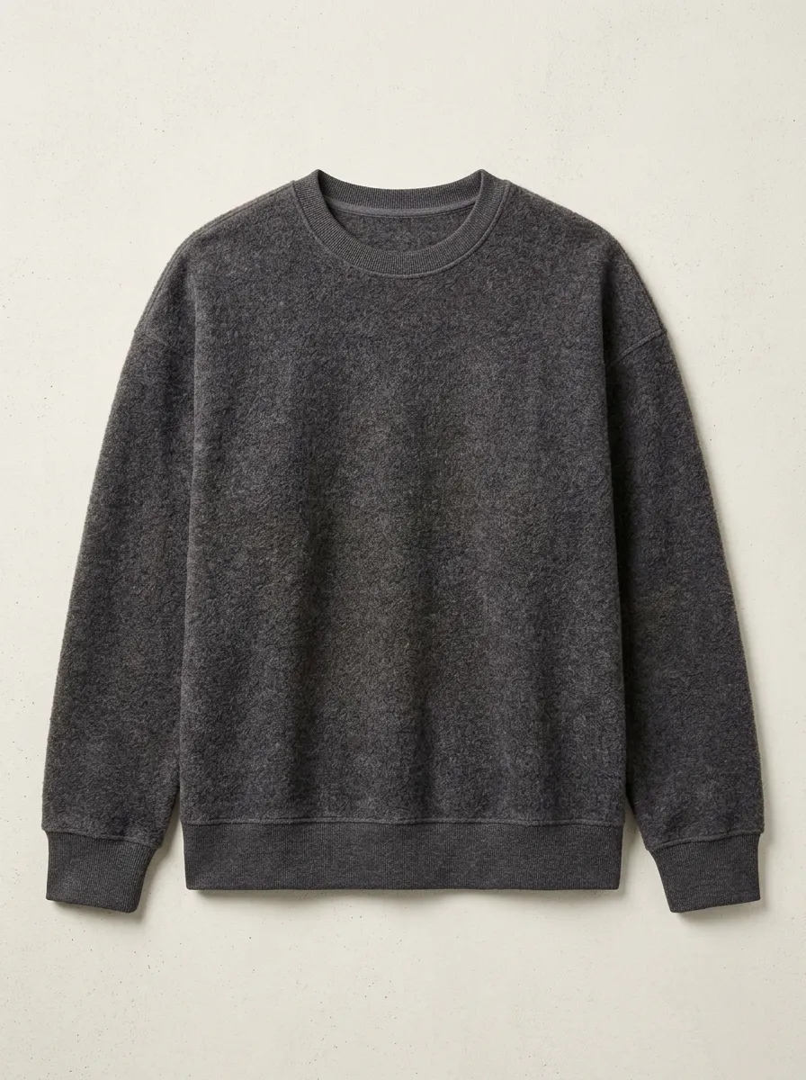 Performance-Inspired Fleece Graphic Print Relaxed Look Men's Fleece Crewneck Sweatshirt