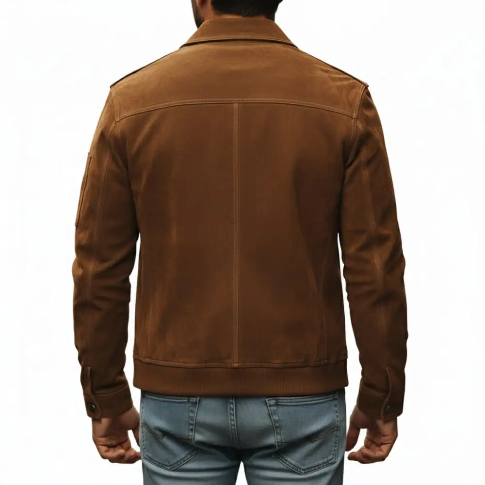 Suede Biker Trucker Bomber Jacket