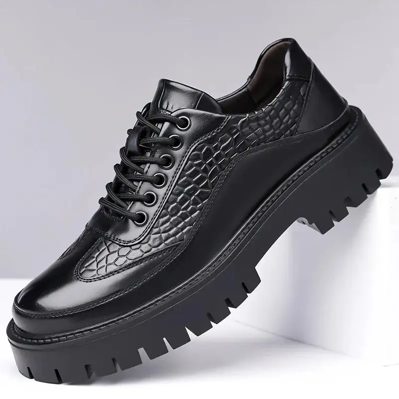 Leather Thick Sole Shoes