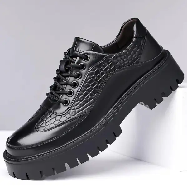 Leather Thick Sole Shoes