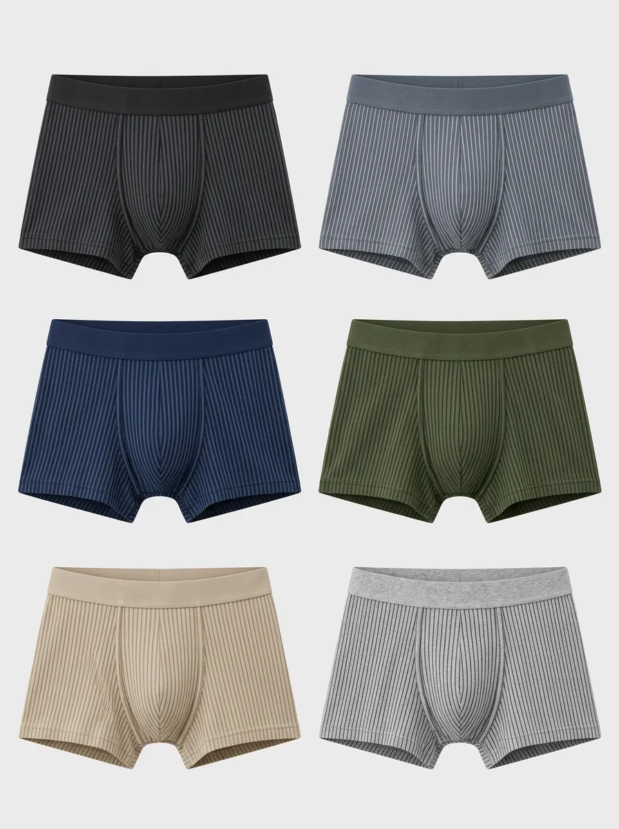 Men's Ridge Stripe Boxer Briefs 6-Pack