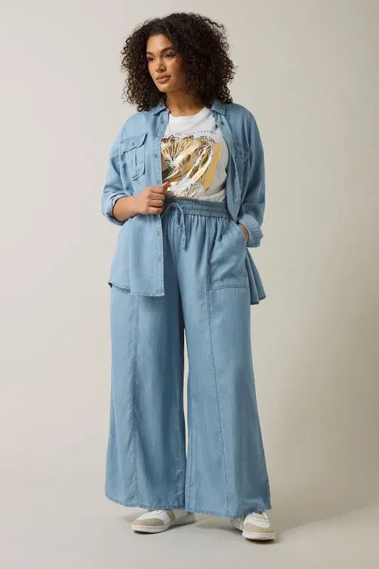 Light Blue Lyocell Denim Shirt