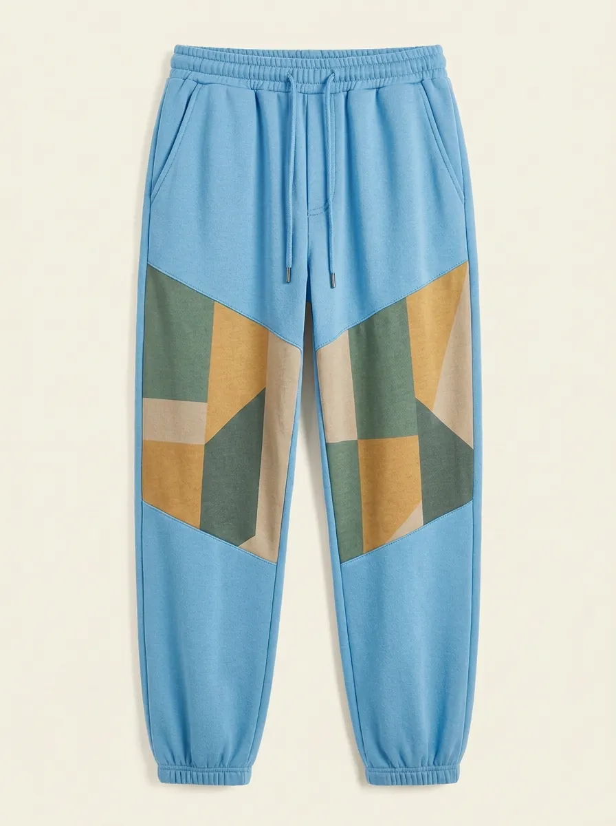Unisex Colorblock Geometry Casual Joggers