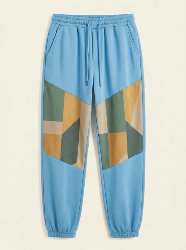 Unisex Colorblock Geometry Casual Joggers