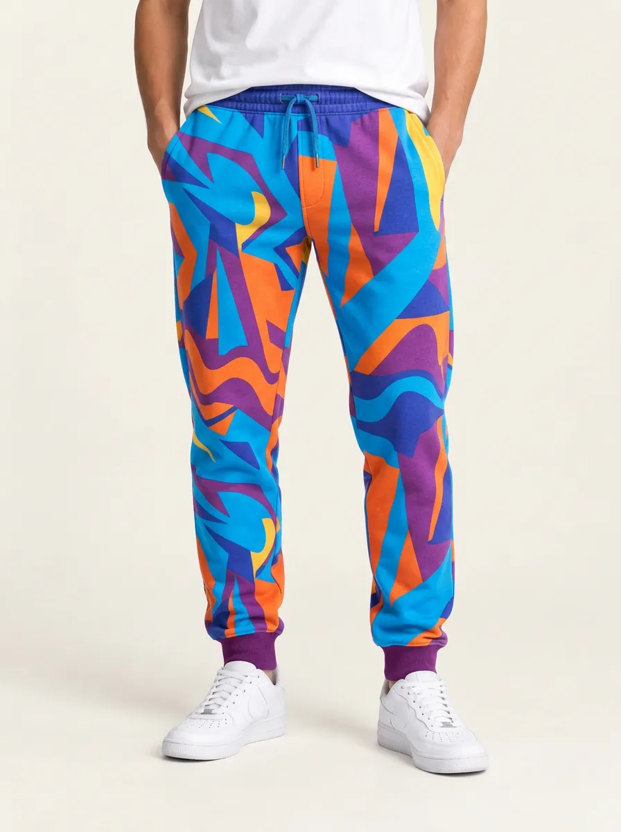 Men's Abstract Geometric Graphic Sweatpants