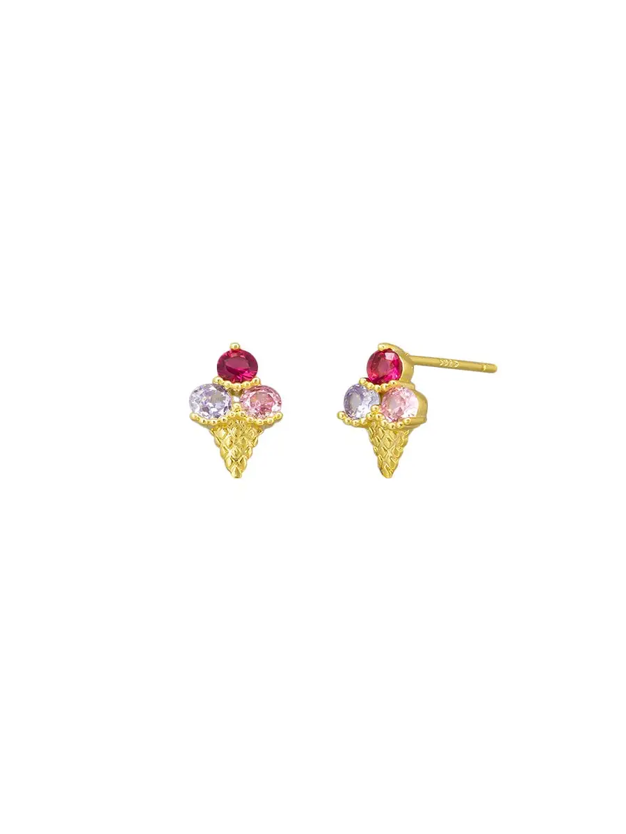 Berry Gelato Crystal Stud Earrings