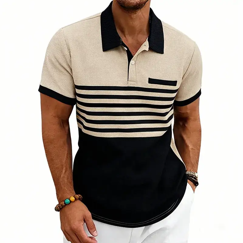 Jacquard Cotton Polo Shirt