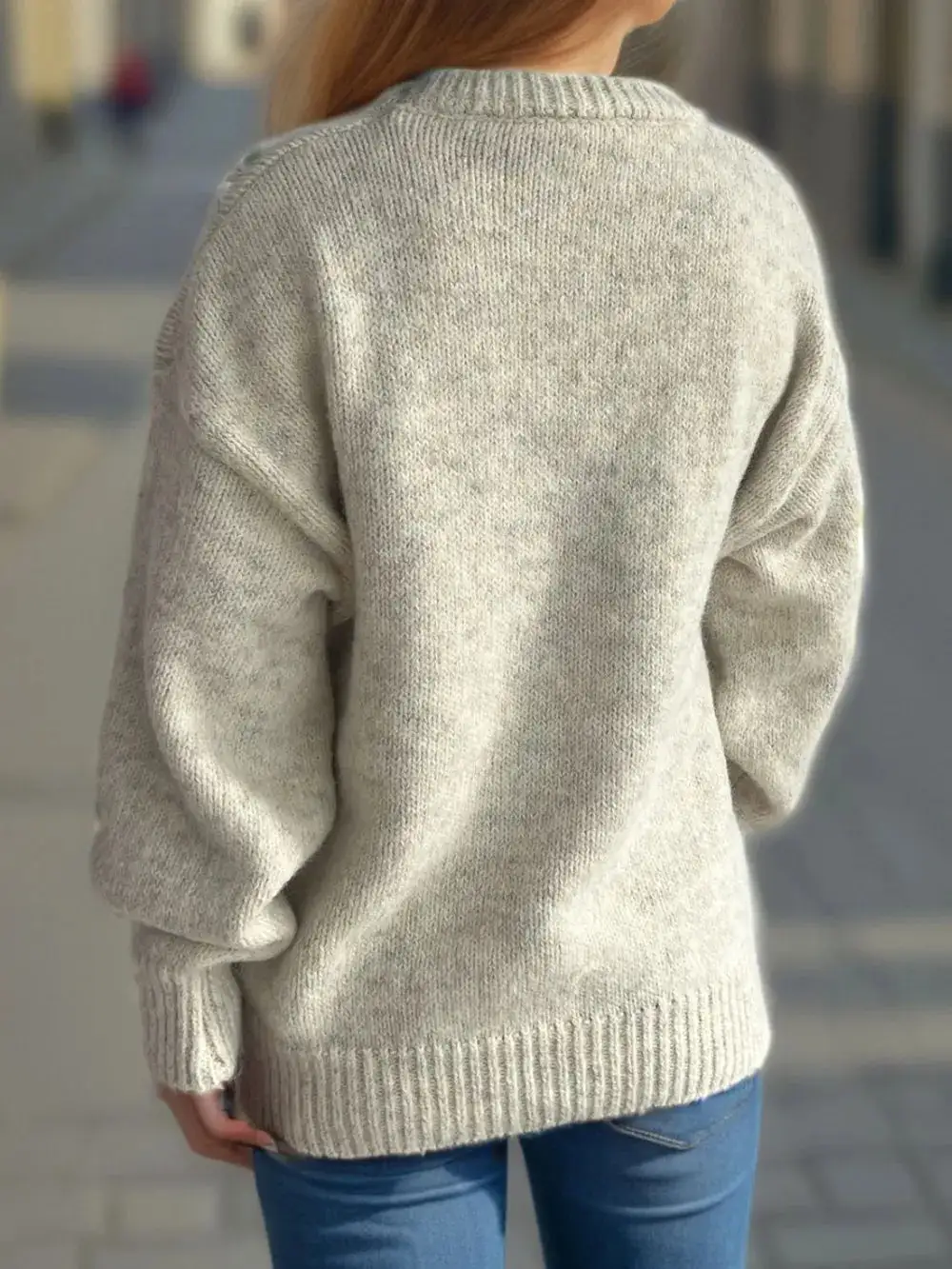 Versatile Long Sleeve Round Neck Sweater