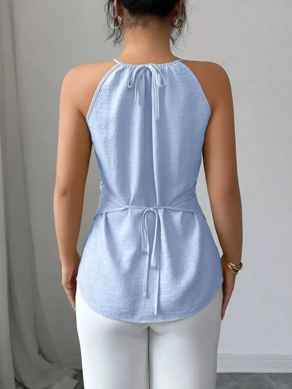 Halter Neck Crisscross Cami