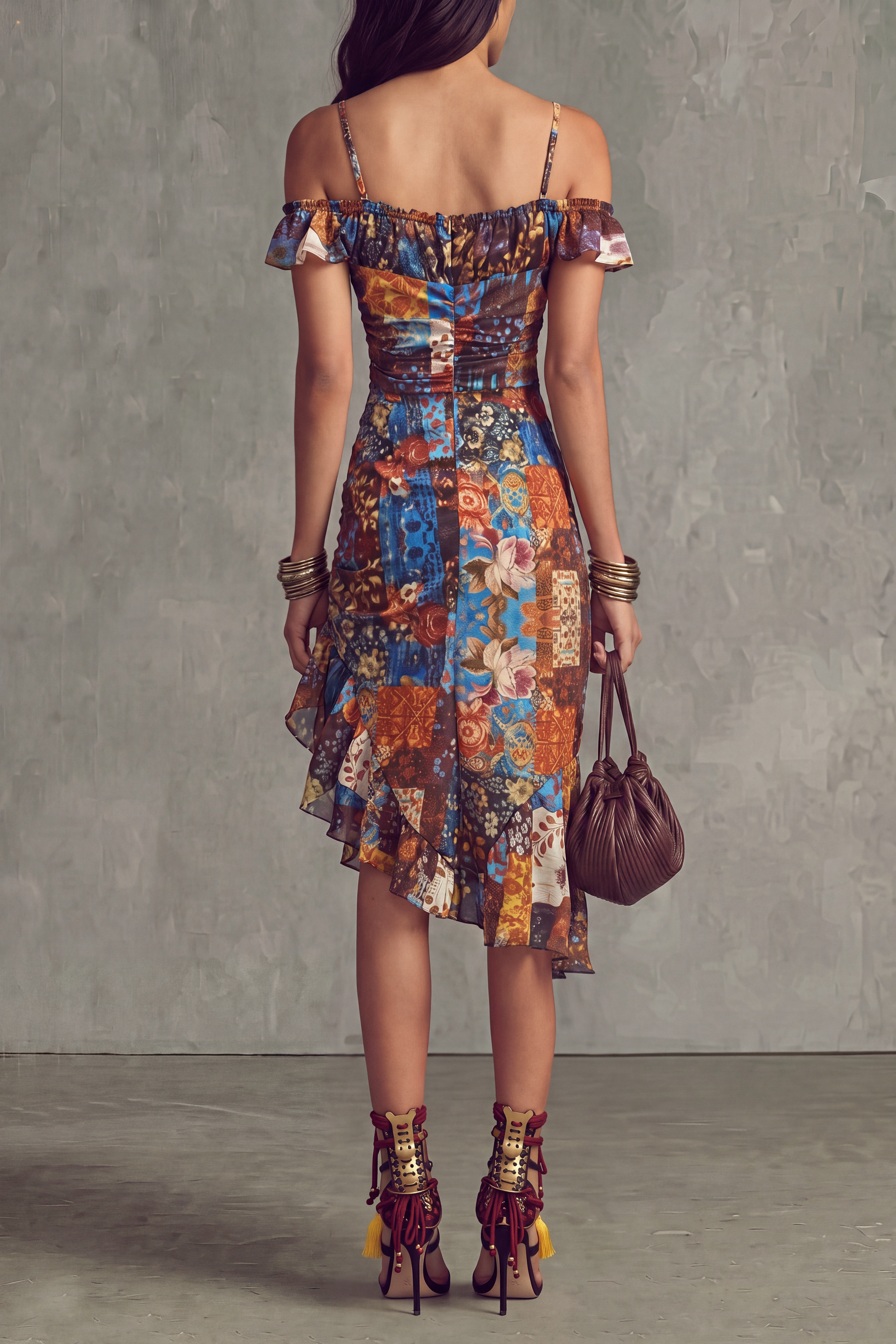 Refined Floral Midi Dress