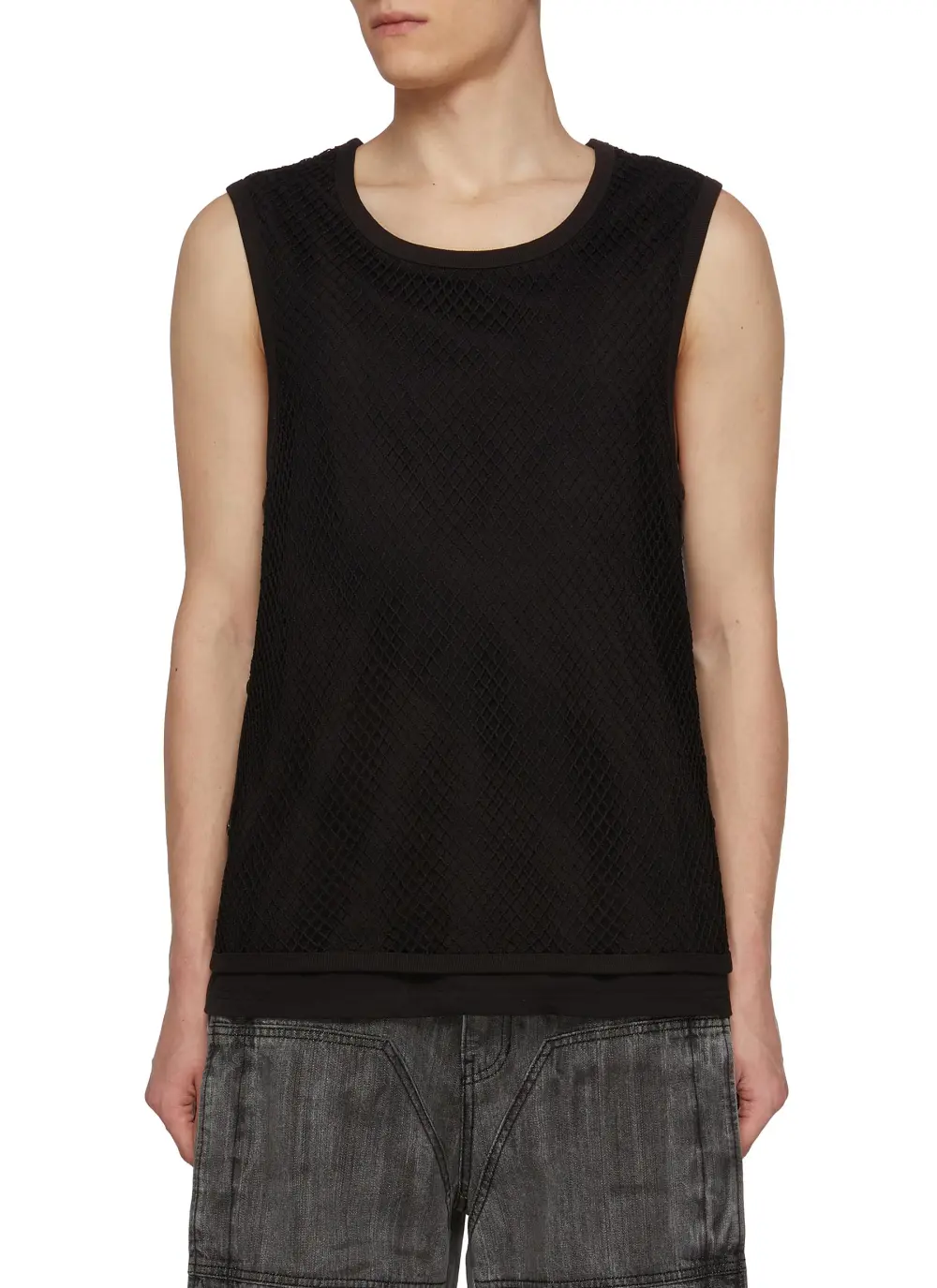 Simple Daily Sports Vest Black Cottom T-Shirts