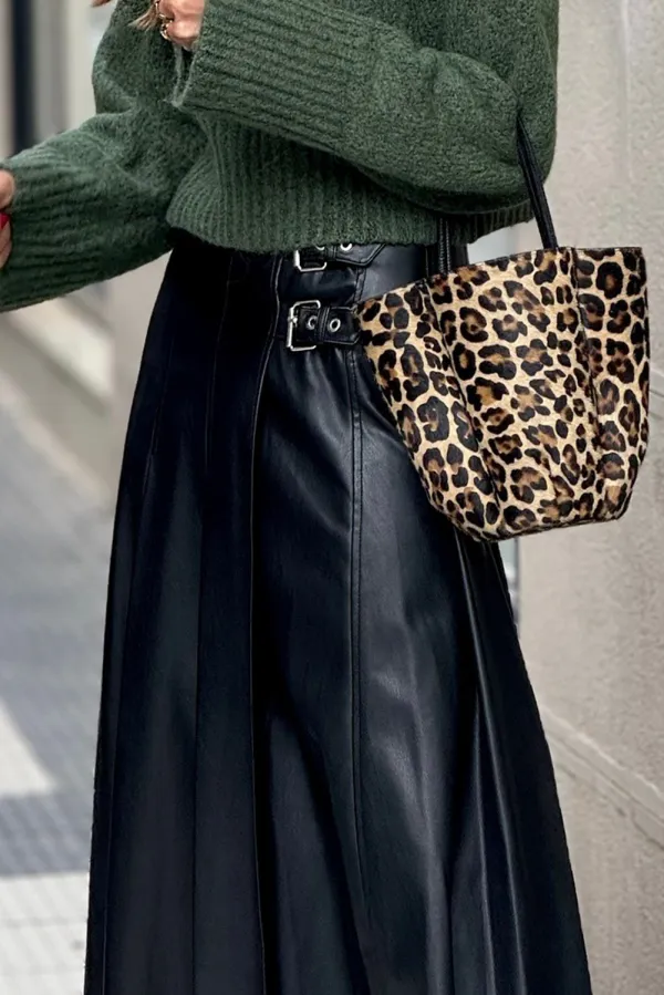 Graceful Flared Pleated Skirt