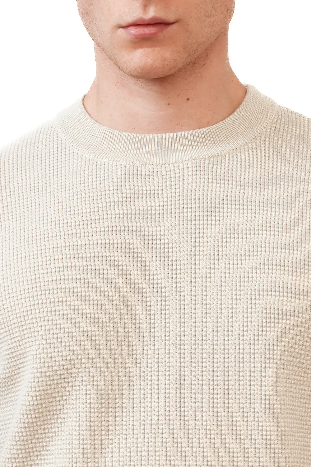 Refined Regular Fit Ribbed Crew Neck Sweater