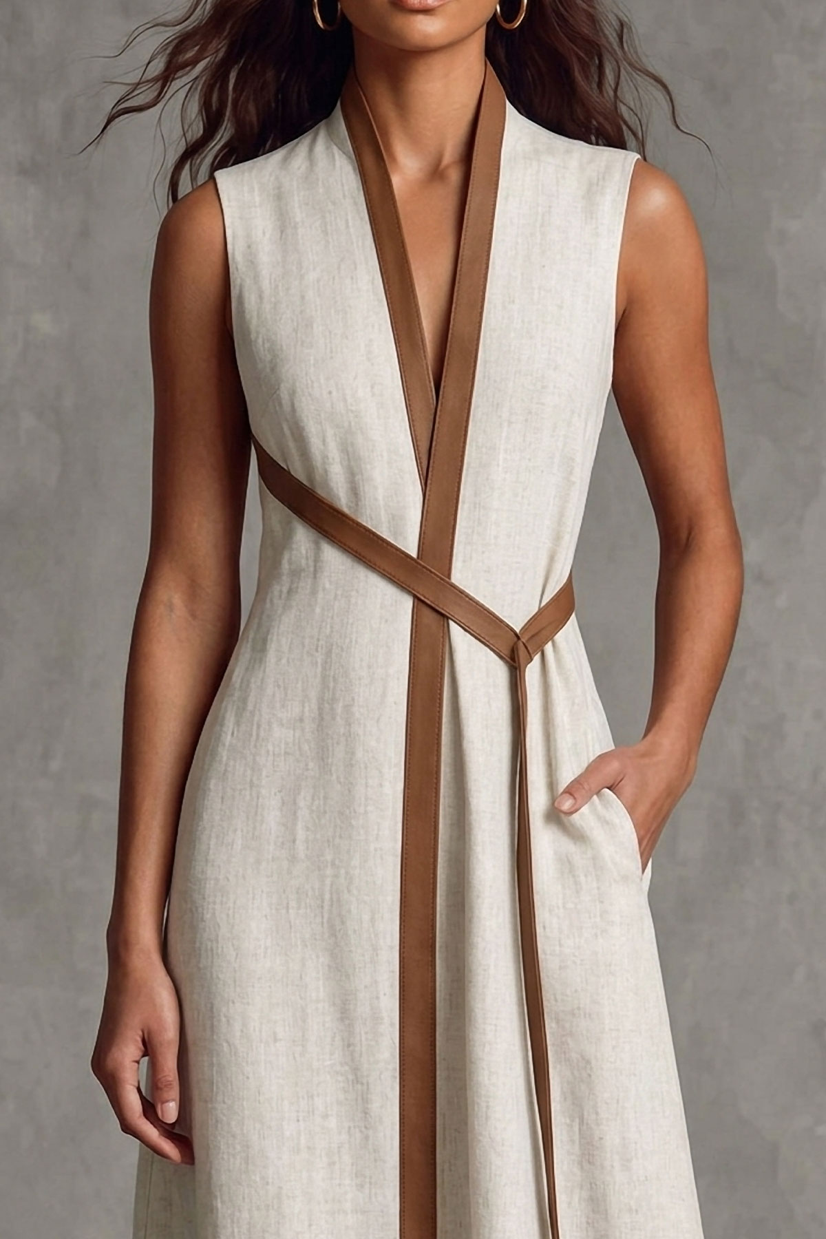 V Neck Maxi Dress