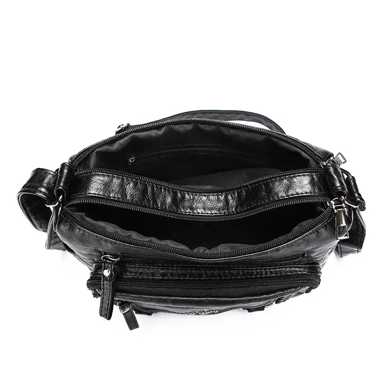 Chic Off-White Multi-Pocket Crossbody Bag