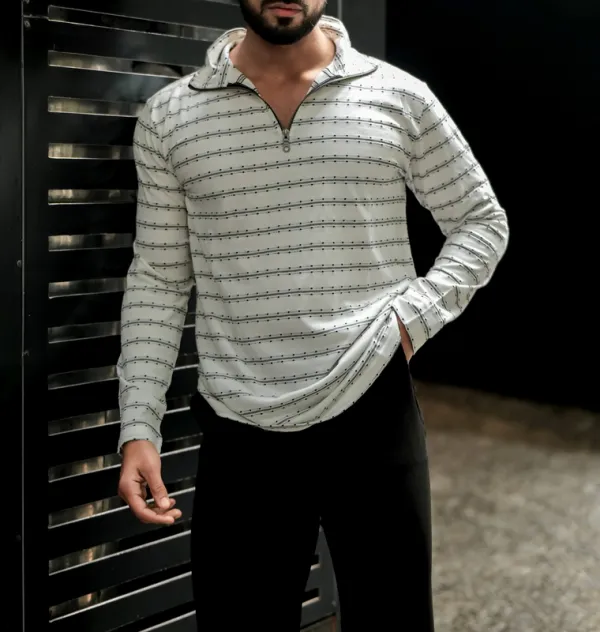 White Striped Casual Shirt