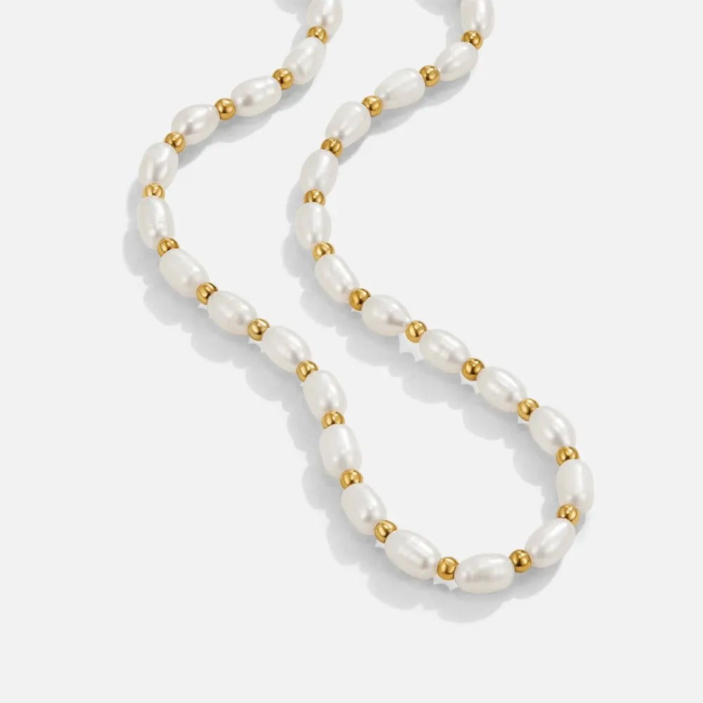 Stainless Steel Pearl Necklace