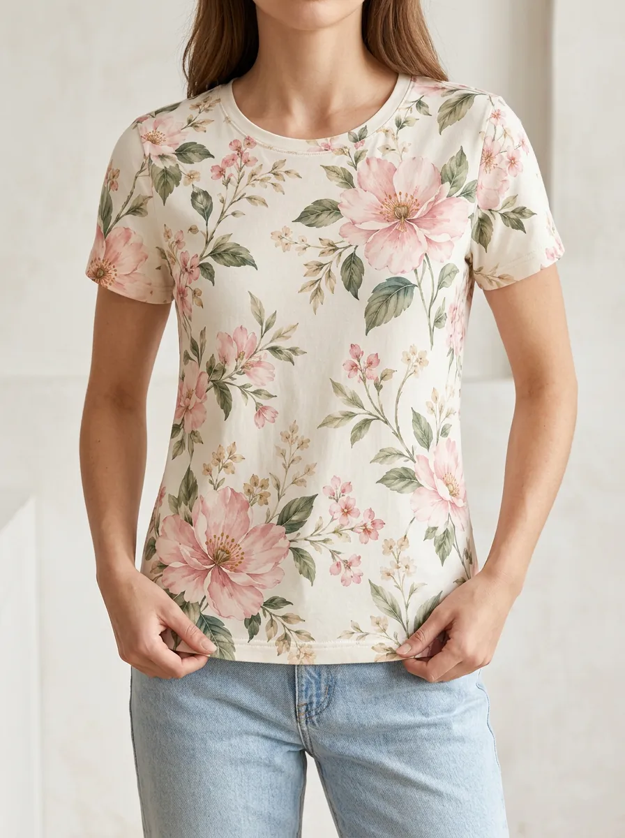 Soft Shape Floral Tee