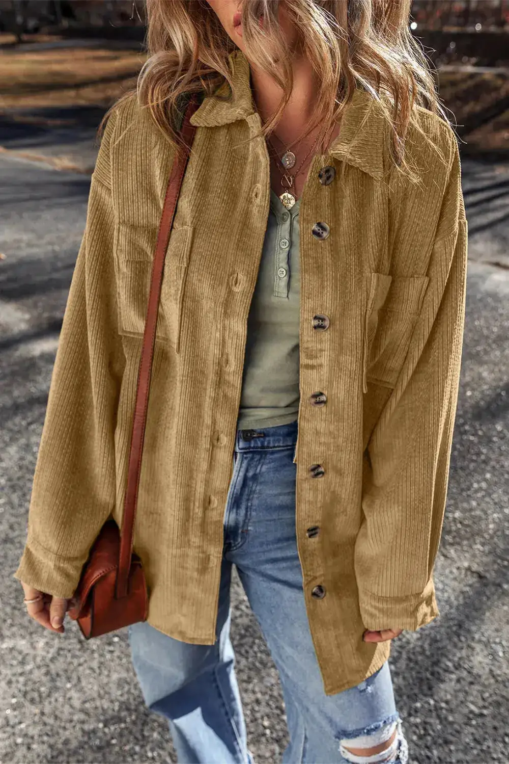 Everyday Button Front Pocketed Casual Jacket