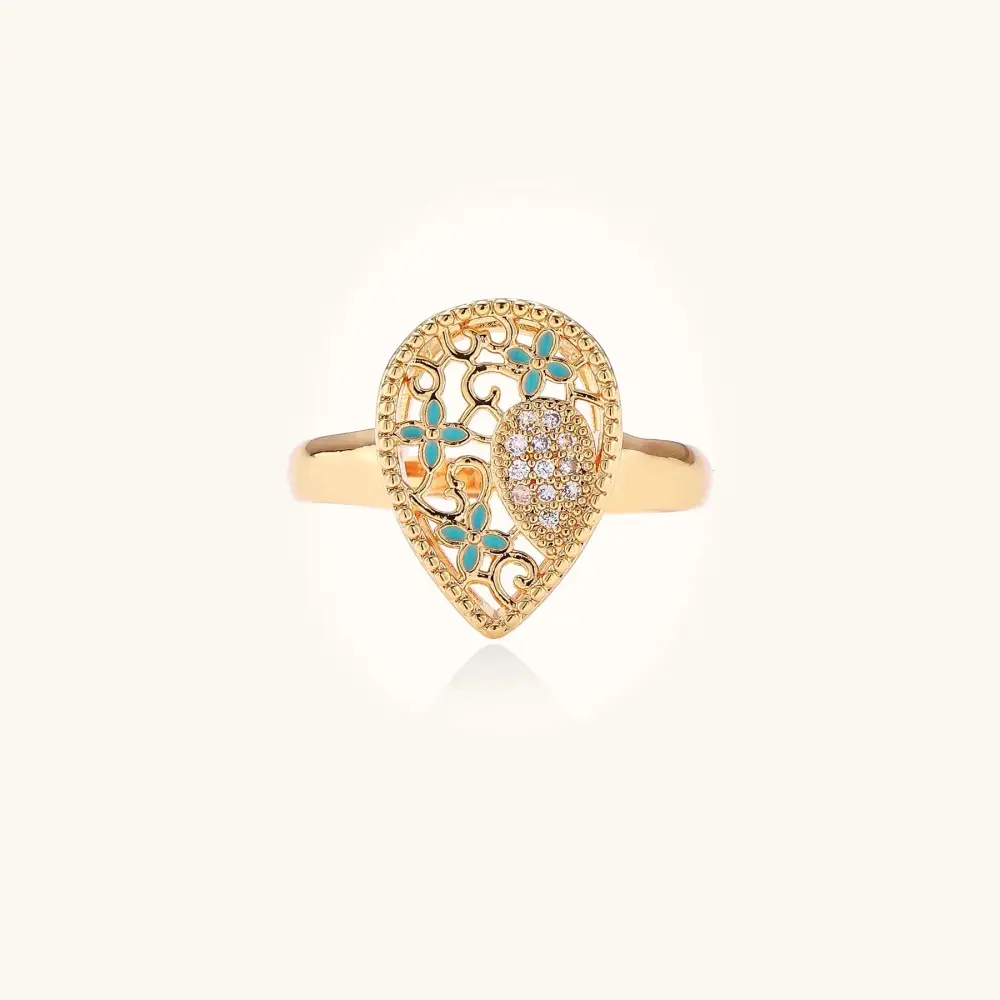 Sculptural Heart Ring