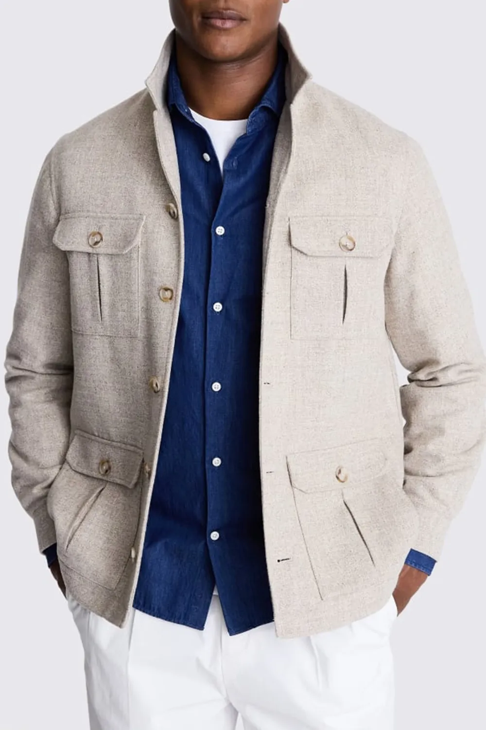 Soft And Stylish Brown Men's Shirt Jacket