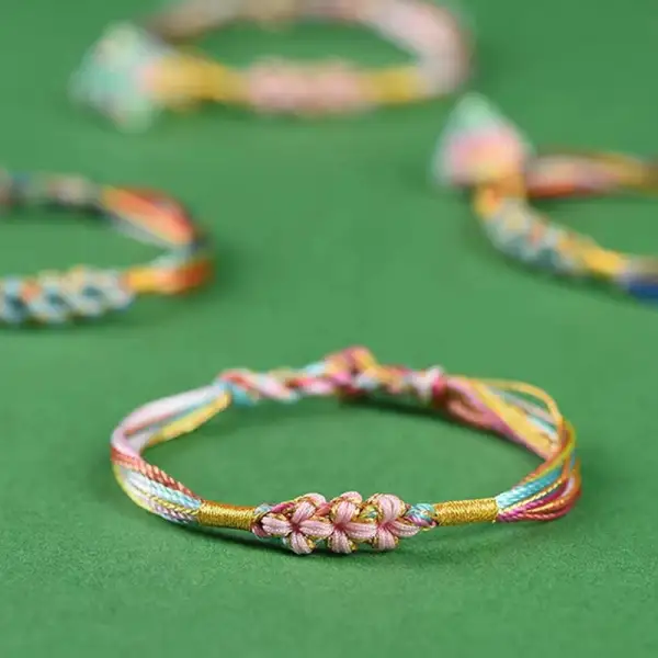 Rope Peach Blossom Knot Zongzi Braided Bracelet