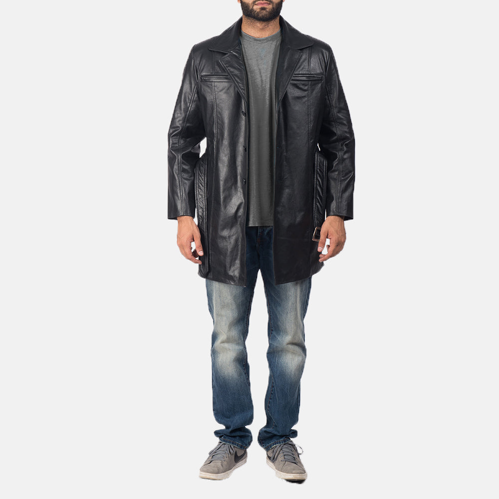 Men's Refined Leather Coat