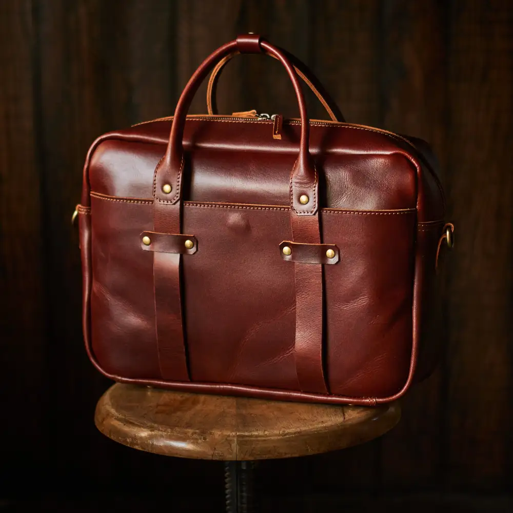 Organized Leather Laptop Briefcase Bag