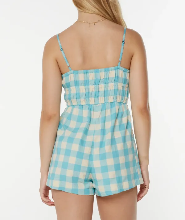 Belted Checkered One-Piece Dress