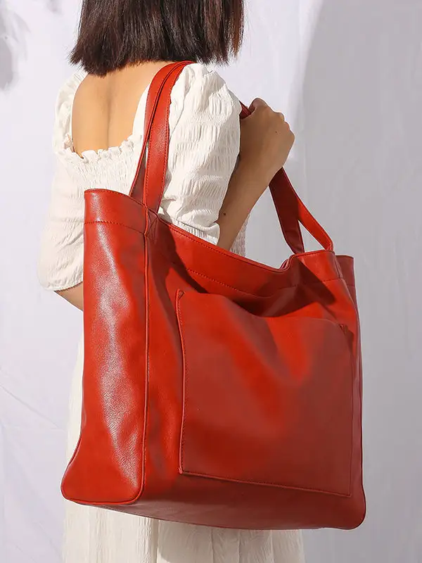 Geometric Linen Panel Shoulder Bag