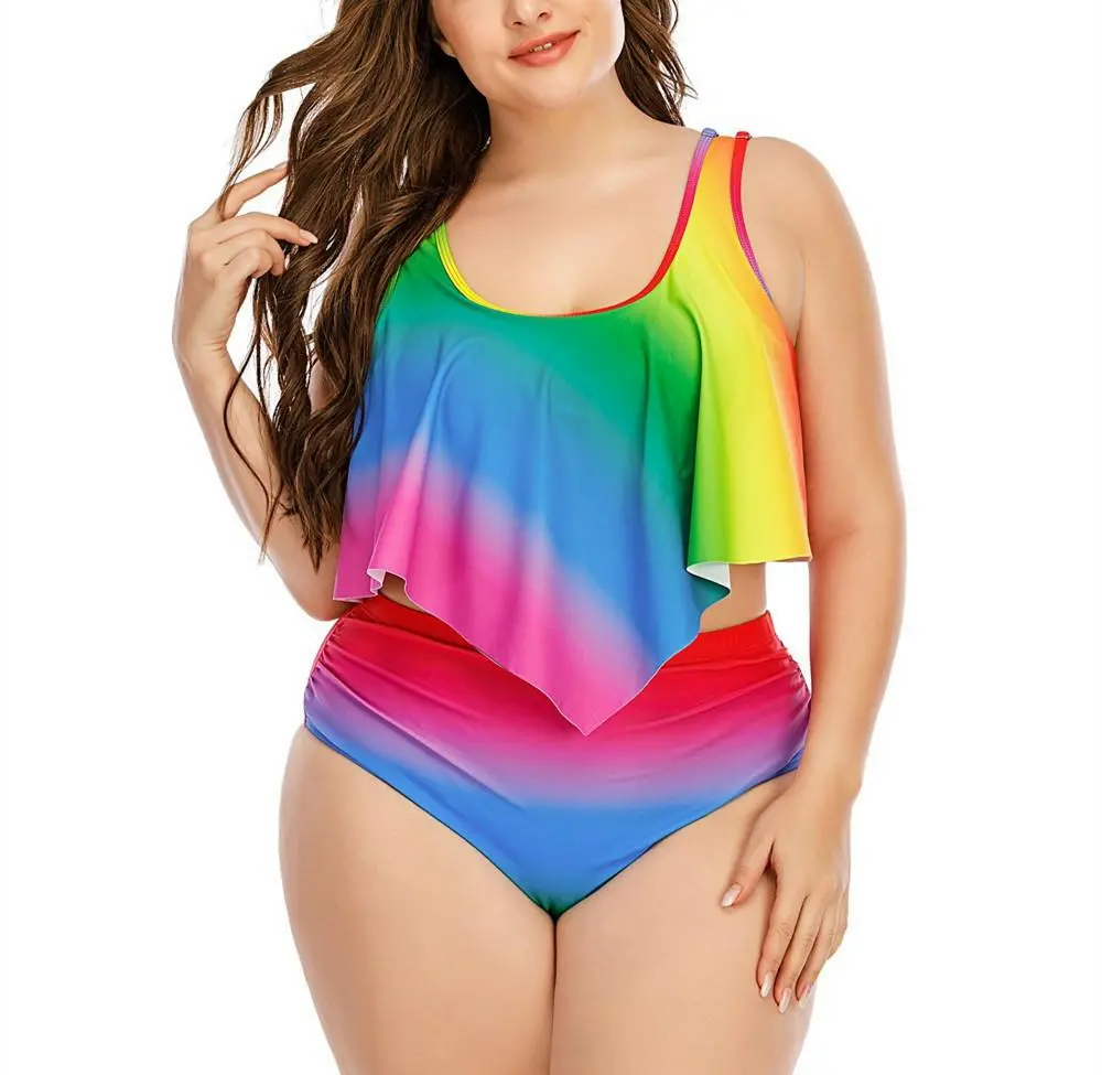 Rainbow bikini beach swimsuit