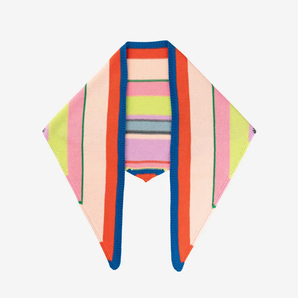 Classic Knit Striped Triangle Fashion Scarf