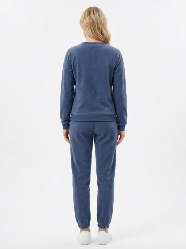 Women's Celestial Embroidered Crewneck Warm Jogger Set