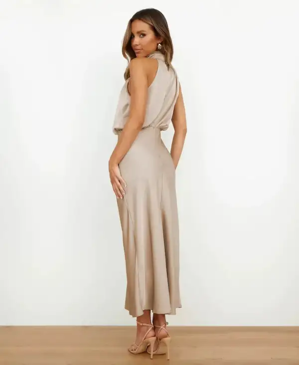  Draped Refined Midi Dress