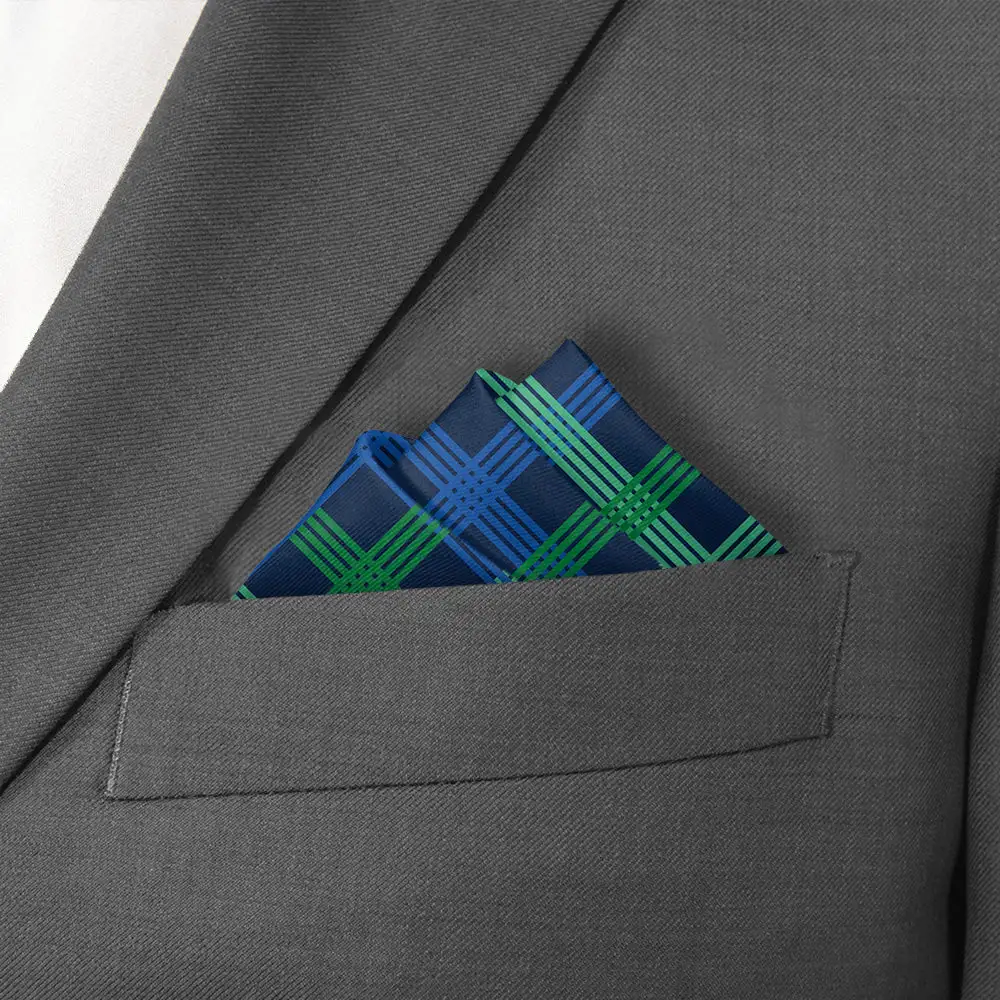 Modern Refined Plaid Pocket Square